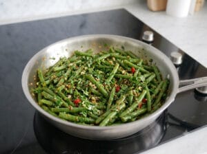 Green beans with Moroccan chermoula