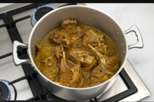 Simmer until the meat is tender and the sauce has thickened