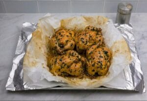 Moroccan Stuffed Chicken with chines Vermicelli