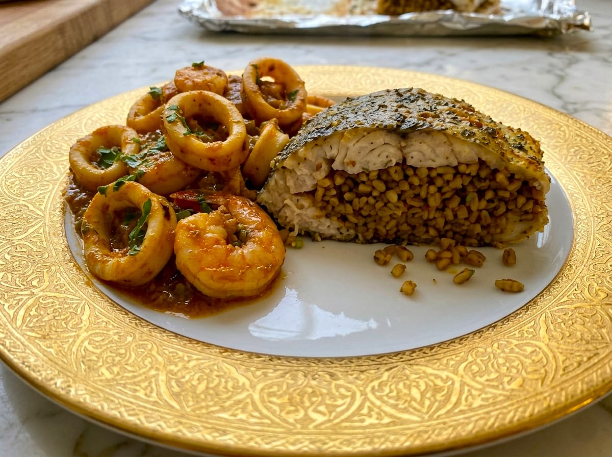 Moroccan Fish with tomato sauce
