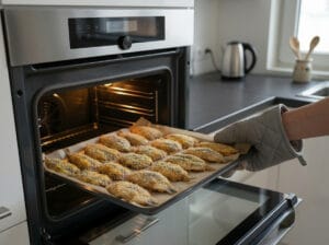 A baking tray of Moroccan sardines.