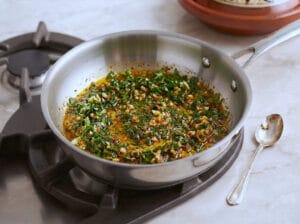 Chermoula spices in a pan