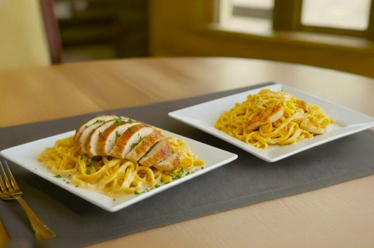 American Fettuccine with Chicken & Cheese