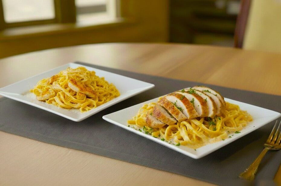 American Fettuccine with Chicken & Cheese