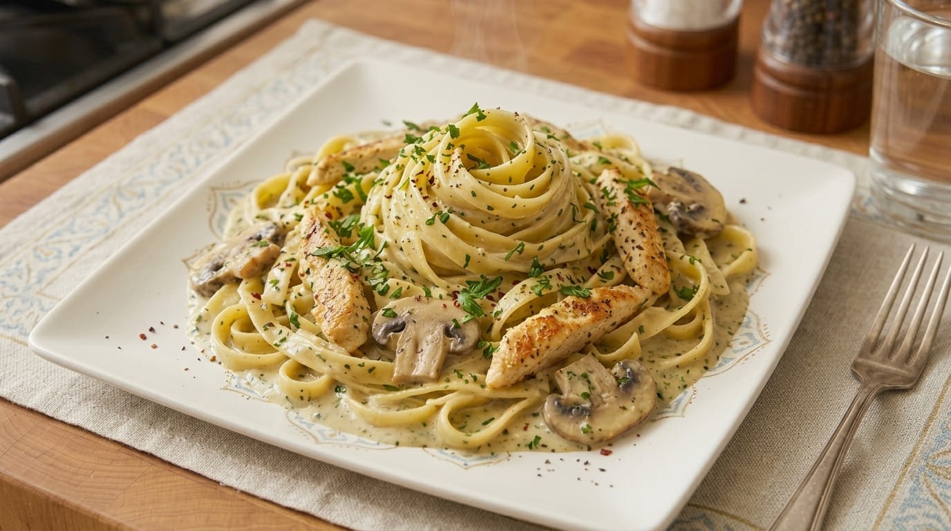 Fettuccine with Mushrooms