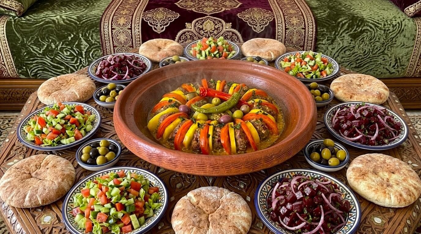Moroccan Kefta and Potato Tagine